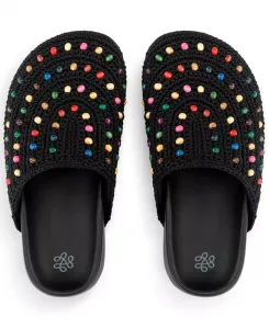 Детские кроксы Bolinas с вязаным верхом для девочек The Sak, черный