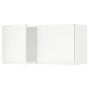 Настенный шкаф с 2 дверцами, белый/матовый белый Voxtorp, 80x40 см. IKEA Metod