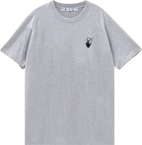 Футболка Off-White Marker Slim Tee 'Grey/Red', серый