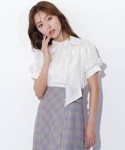 Блузка с рукавами-баллонами и бантом Jill By Jill Stuart, цвет Ecru