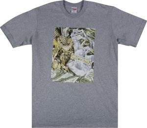Футболка Supreme Bling Tee 'Heather Grey', серый
