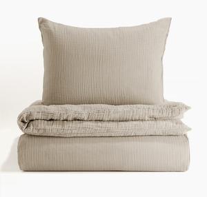 Постельное белье H&M Muslin For Single Bed, светло-серый