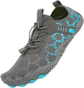 Мужские Босоножки для Воды Пляжные Летние Обувь для Пеших Прогулок Аква Спорт Легкие Быстросохнущие Кроссовки для Бега по Тропам На Открытом Воздухе Фитнес Йога Тренажерный Зал Qacksv, серый