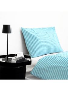 Постельное белье в полоску 135х200 см, наволочка 80х80 см, цвет сине-зеленый. COFI 1453, 135 x 200 см