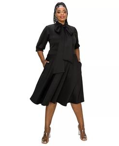 Женское платье-клеш Carina Donna размера плюс с карманами L I V D, черный