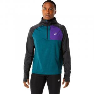 Футболка зимняя беговая толстовка с капюшоном Asics, мультиколор