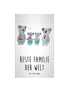 Mr. & Mrs. Panda Набор из двух полотенец с изображением семейства коал и надписью белого цвета