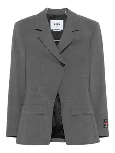 Однобортный пиджак Msgm, серый