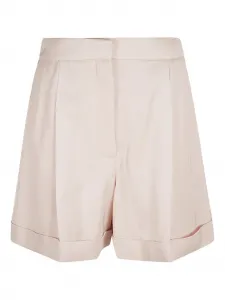 Шорты с защипами и отворотами Alexander Mcqueen, бежевый