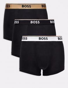 Комплект из 3 спортивных трусов черного цвета Boss Bodywear