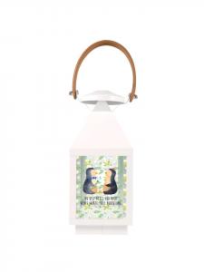 Mr. & Mrs. Panda Уличный фонарь, пара пингвинов с надписью, прозрачный