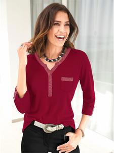 Рубашка с рукавами 3/4 темно-красного цвета WITT WEIDEN