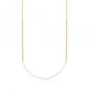 Колье-чокер Tous Vermeil Gloss, позолоченное серебро/жемчуг