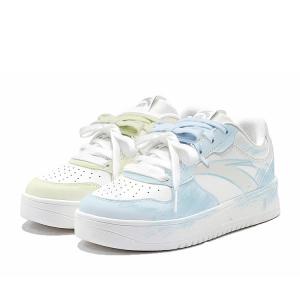 Женские низкие скейтбордистские кроссовки с противоскользящим и износостойким покрытием Anta, синий зеленый mismatched