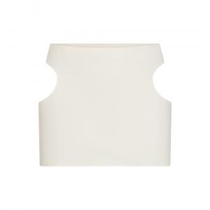 Юбка SKIMS Cotton Jersey Cut Out Mini, кремовый