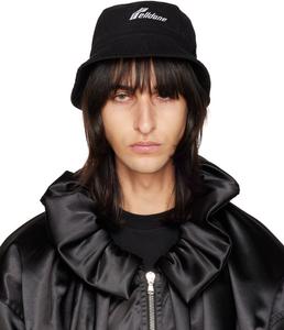 Черная панама с вышивкой We11done