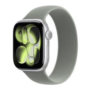 Умные часы Apple Watch Series 11 (GPS), 46 мм, Silver Aluminum Case/Green Gray Solo Loop - Size 8