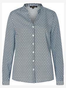 Блуза More & More Bluse, цвет Hellblau/Schwarz