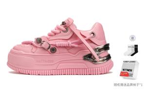 Кроссовки NUTTINESS Stylish Skateboarding Shoes Unisex Low-top Pink, розовый