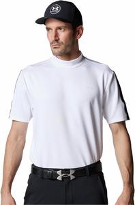 Футболка Under Armour UA Drive Armour Knit с высоким воротником, белый/темно-синий