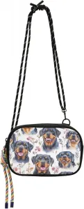 Забавные сумки через плечо с изображением настоящих животных и ротвейлеров, белые и черные, модные для женщин, с регулируемым ремешком, маленькие черные сумочки. Прогулка.
