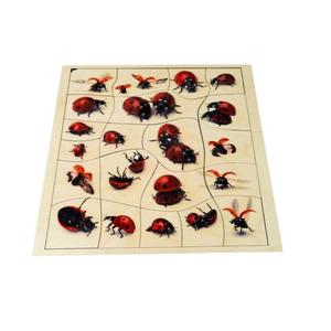 Божьи коровки, деревянный пазл, пазл с божьими коровками, логическая головоломка Inna marka