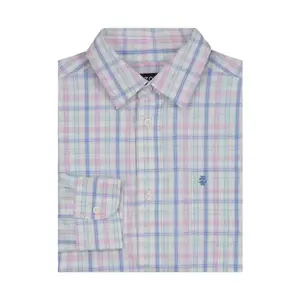 Мальчиковая рубашка с длинным рукавом в клетку 8-20 Izod, цвет orchid