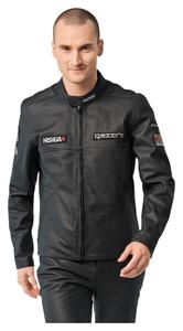 Модная Мужская кожаная куртка 201 Fastway, черный