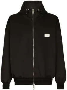 Двусторонняя куртка с капюшоном и логотипом DOLCE & GABBANA, черный