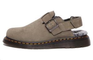 Dr.Martens Женские мюли Dr. Martens Jorge Ii из нубука с искусственной меховой подкладкой, цвет «Nickel Grey»
