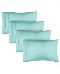Комплект из 4 наволочек из мягкой микрофибры с двойной обработкой - размер King CGK Unlimited, Spa blue, King