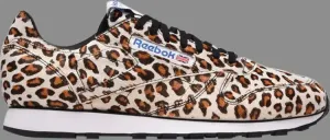 Кроссовки head porter x classic leather 'leopard' Reebok, коричневый