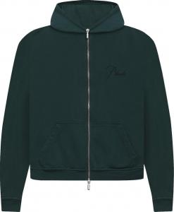 Худи Rhude Full Zip Hoodie 'Emerald Green', зеленый