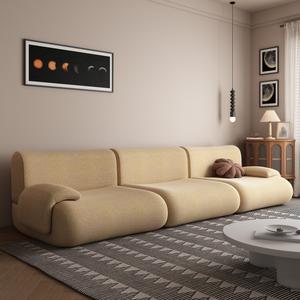 Бескаркасный трехместный диван B-302 Lemmiy, 292x100x72, кремовый