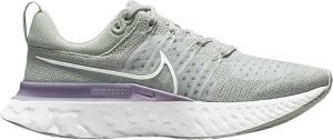 Кроссовки Nike Wmns React Infinity Run Flyknit 2 'Light Silver Lilac', серый