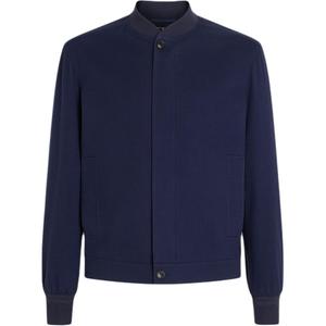 Ermenegildo Zegna Бомбер из кашемира Zegna Oasi, Ink Blue