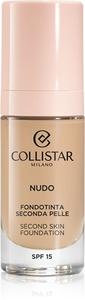 Осветляющая увлажняющая основа с разглаживающим эффектом Collistar NUDO Second Skin Foundation SPF 15, 2N Beige 30 ml