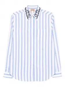 Украшенная полосатая рубашка Nº21, белый