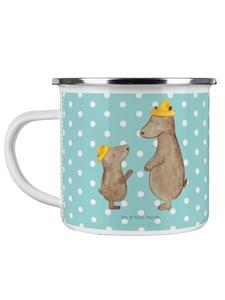 Кружка с медведем и шляпой, без слов, в бирюзовой пастельной гамме Mr. & Mrs. Panda