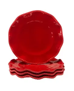 Салатные тарелки Perlette красные, набор из 4 шт. Certified International, micscellaneous
