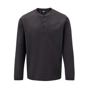 CAT Футболка мужская темно-серая Henry Collar