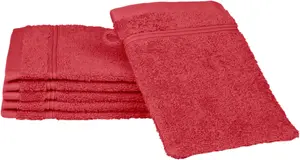 Рукавица для мытья ROSS "Рубин", (упаковка, 6 шт., 6 рукавиц), 100% хлопок 16х22 см, цвет Malve