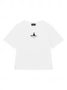 Футболка с графичным принтом EMPORIO ARMANI, белый