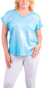 GIGI MODA Футболка с коротким рукавом Splendore бирюзового цвета