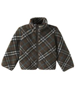Куртка Burberry Check из шерстяной смеси флиса Burberry Kids, Snug Ip Check