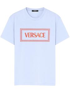 Versace футболка с логотипом, синий