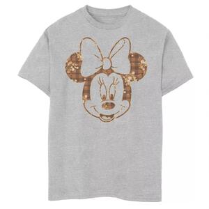 Футболка Disney's Mickey Mouse & Friends с рисунком в клетку и цветочным рисунком Минни для мальчиков 8–20 лет Disney