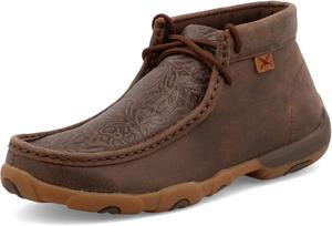 Женские мокасины для вождения Twisted X Original Chukka, Brown & Brown Print