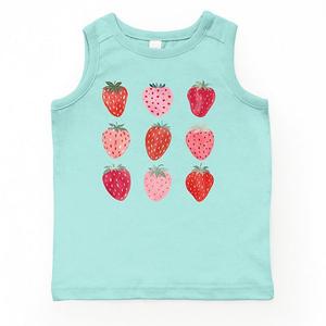 Футболка молодежная с принтом в виде акварельной клубники The Juniper Shop, Seafoam