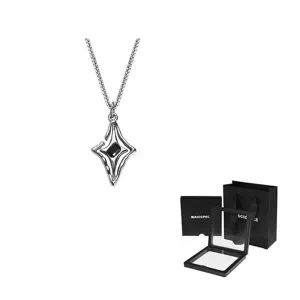 MAGICPOLE Титановое стальное ожерелье мужское серебристое